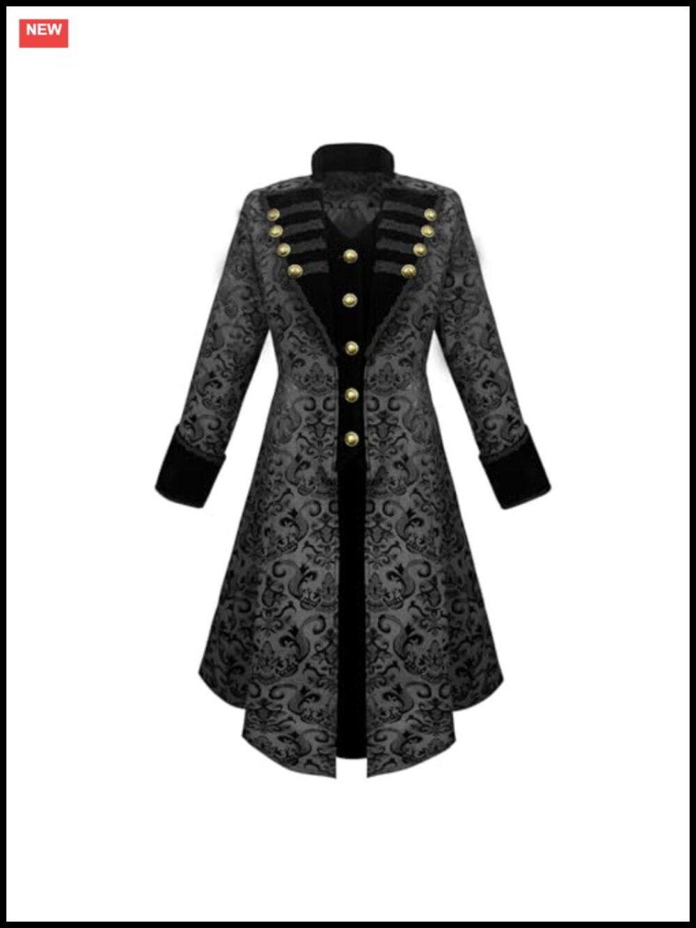 Victorian Gothic Steampunk Tailcoat Long Sleeve Coat